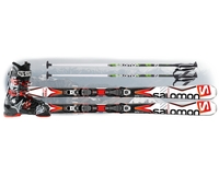 Горнолыжный комплект Salomon X-Drive 7.5 + крепления Lithium 10 + Atomic Hawx 1.0 80 Plus + Salomon X 08