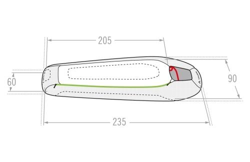 Схема Спальный мешок VauDe Sioux 800 XL